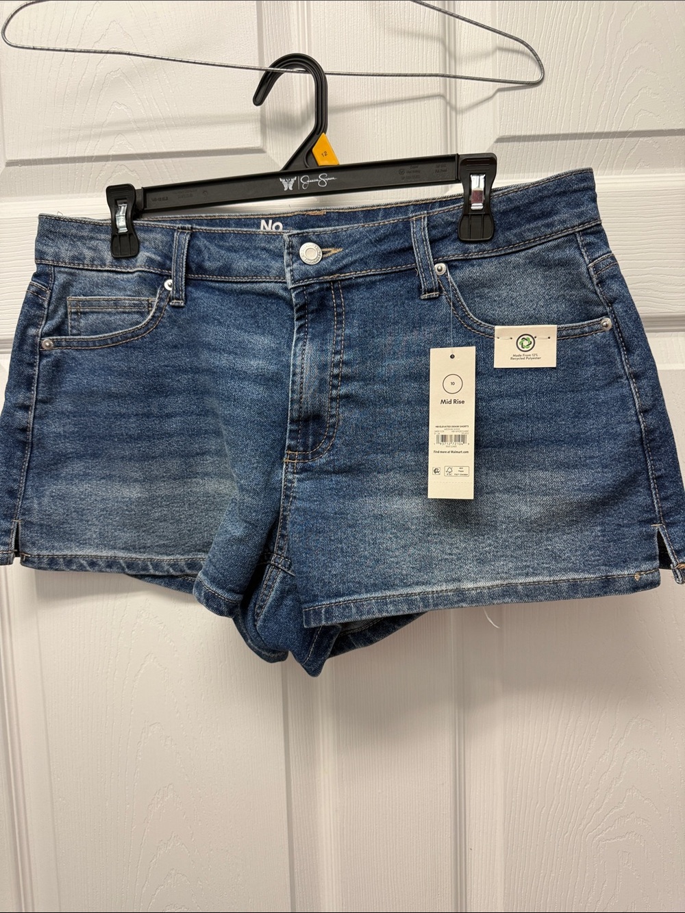 No Boundaries Mid-Rise Jean Shorts with bows on pockets